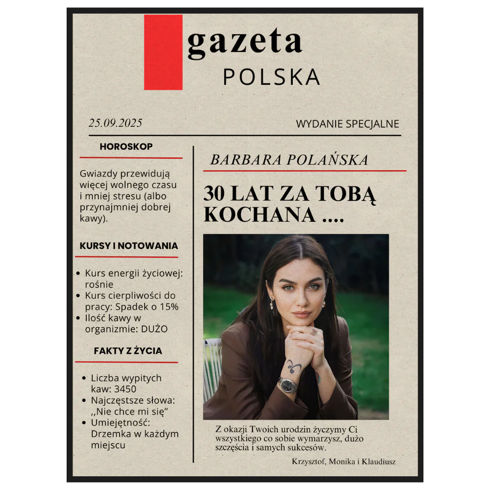 plakat gazeta polska urodziny