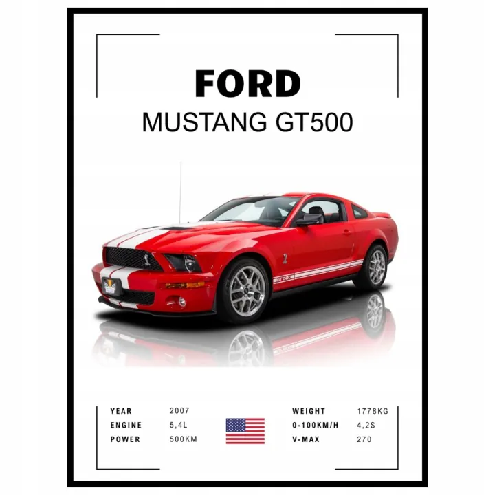 Plakat Ford Mustang GT500