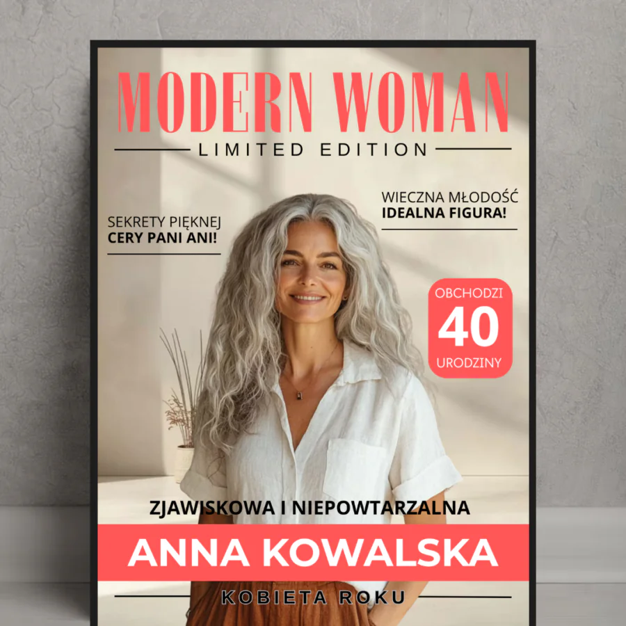 Plakat Urodzinowy - Modern Woman